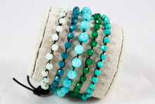 Load image into Gallery viewer, Hand Knotted Convertible Crochet Bracelet or Necklace, Crystals and Stones Mix - WR5-Anchor