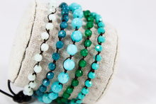 Load image into Gallery viewer, Hand Knotted Convertible Crochet Bracelet or Necklace, Crystals and Stones Mix - WR5-Anchor