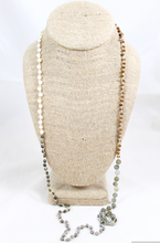 Load image into Gallery viewer, Hand Knotted Convertible Crochet Bracelet or Necklace, Crystals and Stones Mix - WR5-Charlie