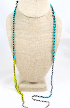 Load image into Gallery viewer, Hand Knotted Convertible Crochet Bracelet or Necklace, Turquoise Mix - WR5-Aspen

