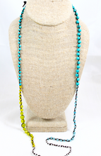 Load image into Gallery viewer, Hand Knotted Convertible Crochet Bracelet or Necklace, Turquoise Mix - WR5-Aspen