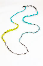 Load image into Gallery viewer, Hand Knotted Convertible Crochet Bracelet or Necklace, Turquoise Mix - WR5-Aspen