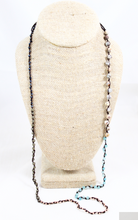 Load image into Gallery viewer, Hand Knotted Convertible Crochet Bracelet or Necklace, Crystals and Stones Mix - WR5-Comet