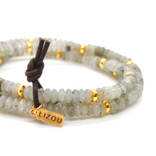 Load image into Gallery viewer, Labradorite + Gold Bracelet Bundle
