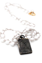 Load image into Gallery viewer, Buddha Necklace 93 - Crochet Necklace Buddha - One of a Kind -
