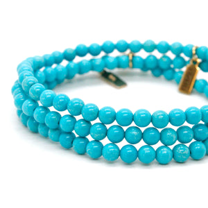 Turquoise 4mm Stretch Bracelet -Stone Collection-