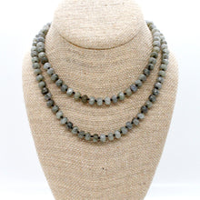 Load image into Gallery viewer, Hand-Knotted Long Labradorite Bead Necklace - NL-LB
