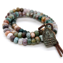 Load image into Gallery viewer, Faceted Indian Agate Reversible Vintage Buddha Charm Bracelet -Buddha Collection-
