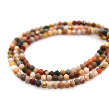 Short Alxa Agate Stone Necklace - N9-200AX