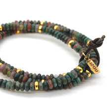 Load image into Gallery viewer, Indian Agate + Gold Bracelet Bundle
