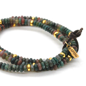 Indian Agate + Gold Bracelet Bundle