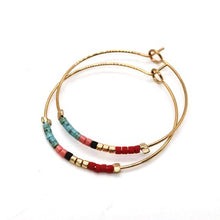 Load image into Gallery viewer, Miyuki Bead Mix Hoop Earrings - E8-038E
