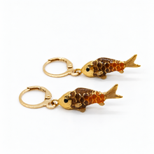 Load image into Gallery viewer, Colorful Enamel Fish Dangle Earrings  - E4-477D
