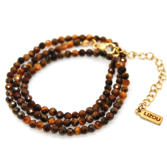 Short Tiger's Eye Stone Necklace - N9-200TE