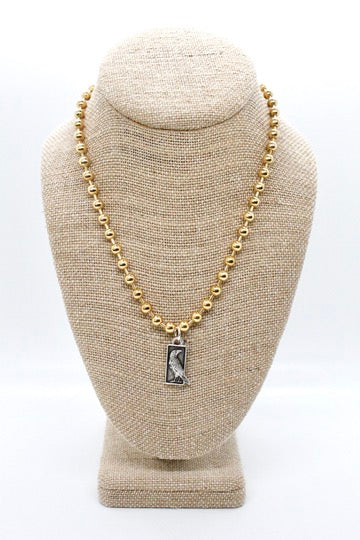Mini Bird Charm Gold Chain Necklace