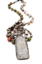 Load image into Gallery viewer, Buddha Necklace 84 - Crochet Necklace / Bracelet Buddha - One of a Kind -
