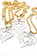 Load image into Gallery viewer, Open Heart Convertible Gold Chain Necklace
