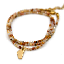 Load image into Gallery viewer, Lake Tahoe Mini Stone Gold Charm Necklace
