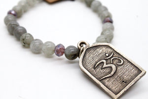 Single Strand Labradorite Bracelet with Shiva -The Buddha Collection- BS-LB-S