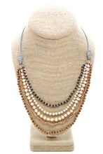 Load image into Gallery viewer, Semi Precious Stone Multi Strand Short Necklace - NLS-Jicama
