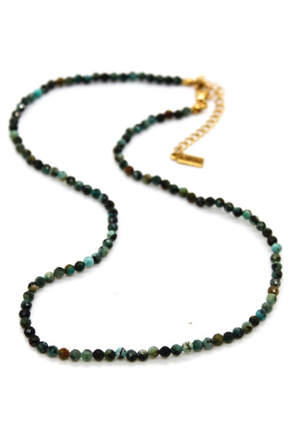 Short African Turquoise Stone Necklace - N9-200AT