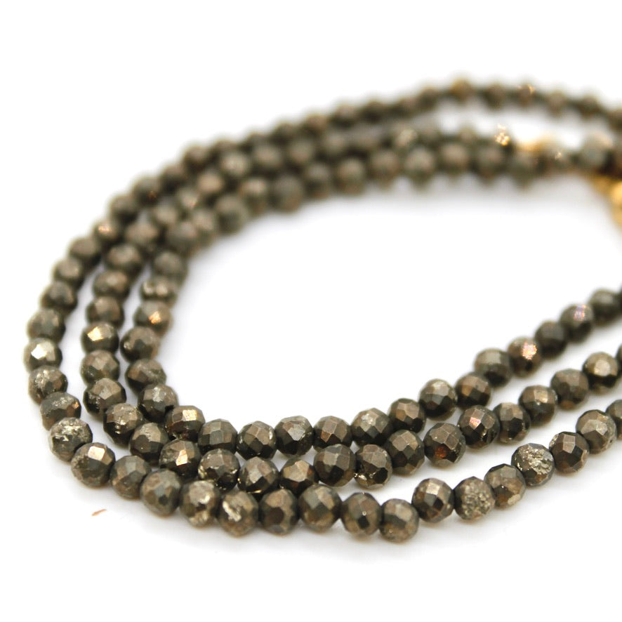 Short Pyrite Stone Necklace - N9-200PY