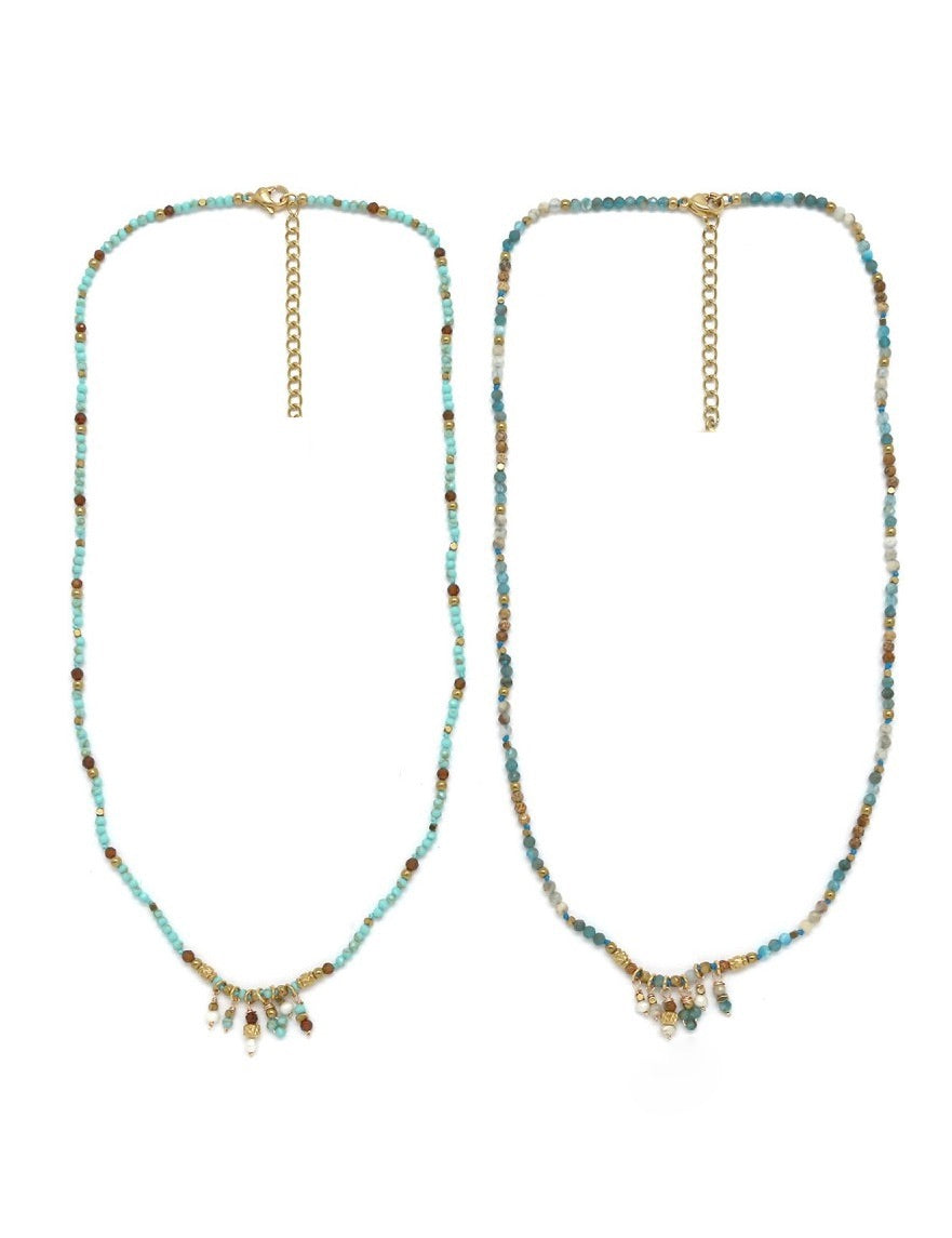 Delicate Stone Charm Necklace - N2-2584