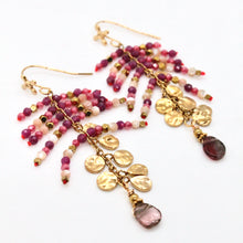 Load image into Gallery viewer, Semi Precious Stone and Mother of Pearl Dangle Earrings - E4-322
