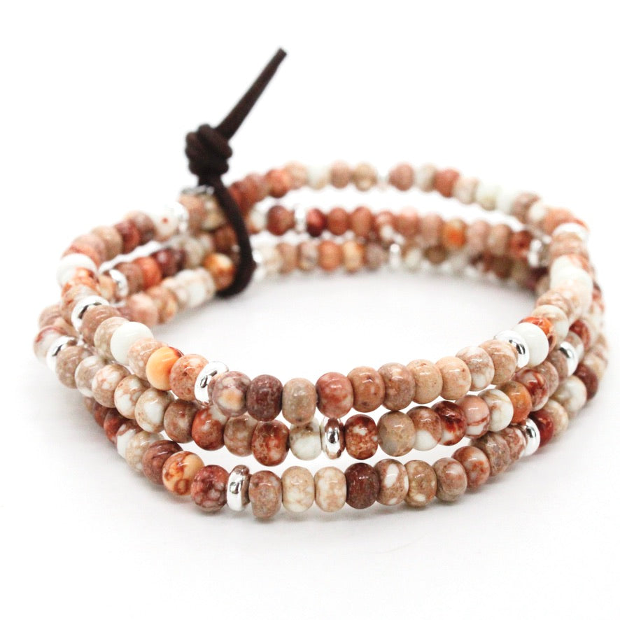 Ivory Jasper + Silver Bracelet Bundle