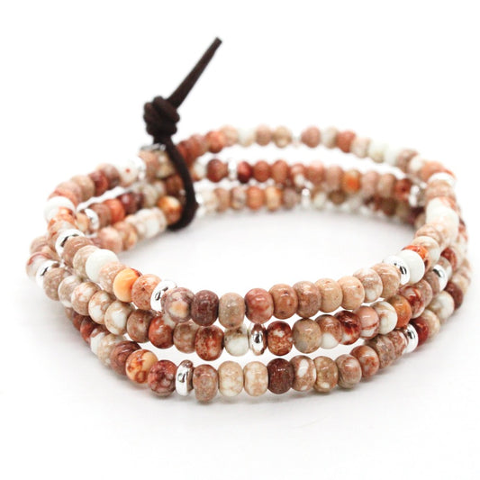 Ivory Jasper + Silver Bracelet Bundle