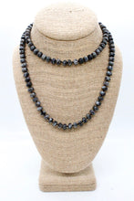 Load image into Gallery viewer, Hand-Knotted Long Faceted Labradorite Beaded Necklace
