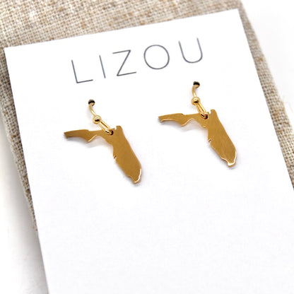 Florida State Gold Plated Charm Earrings - E9-200 GFL