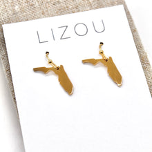 Load image into Gallery viewer, Florida State Gold Plated Charm Earrings - E9-200 GFL
