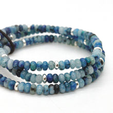 Load image into Gallery viewer, Blue Line Jasper + Silver Bracelet Bundle
