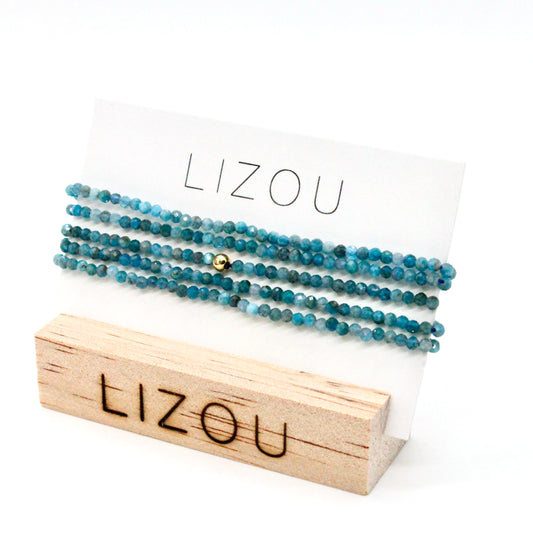 Delicate Faceted Mini Semi Precious Stone Beaded Necklace - N9-113