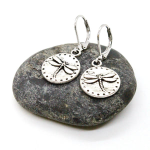 Disc Dragonfly Small Earrings