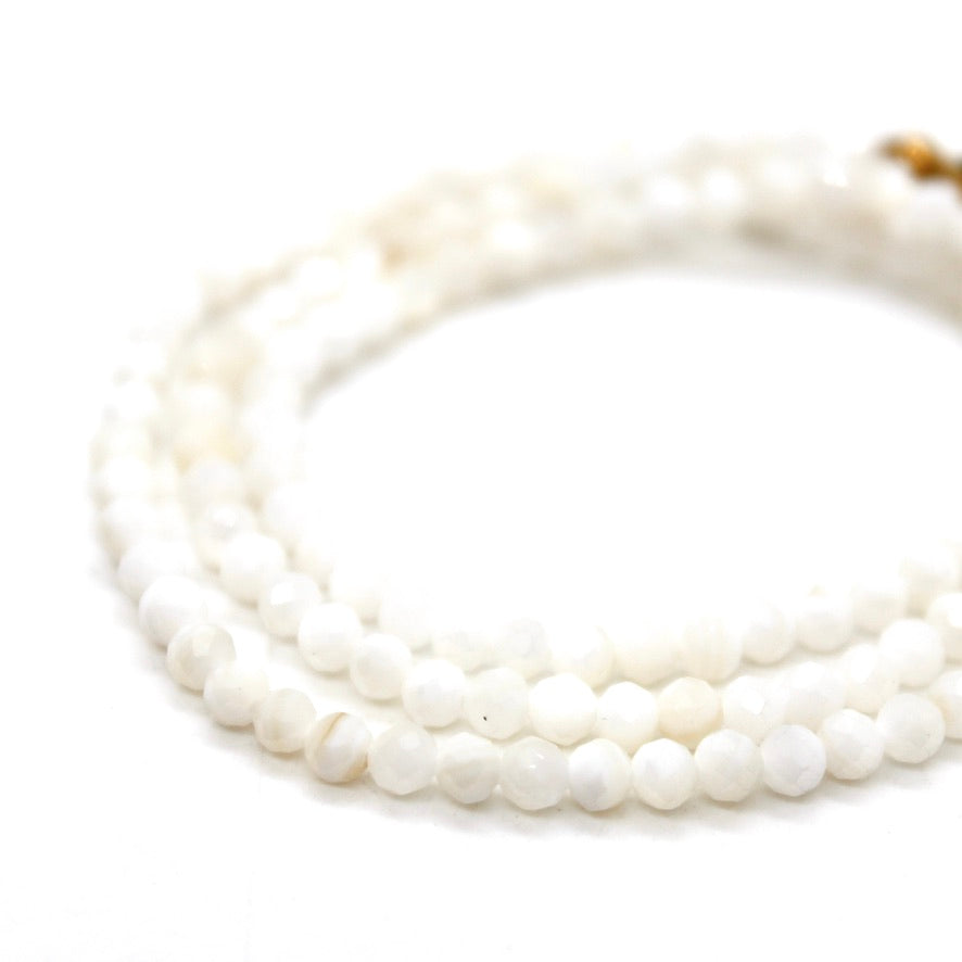 Short Pearl Oysters Simple Stone Necklace - N9-200PO