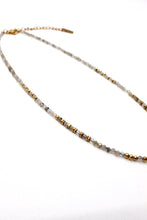 Load image into Gallery viewer, Faceted Labradorite and Evil Eye Heart Necklace - N2-2623
