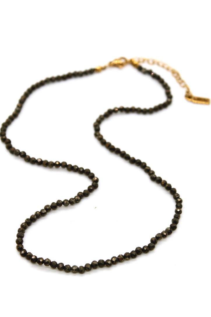 Short Pyrite Stone Necklace - N9-200PY