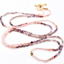 Load image into Gallery viewer, Delicate Faceted Mini Semi Precious Stone Mix Beaded Necklace - N9-008
