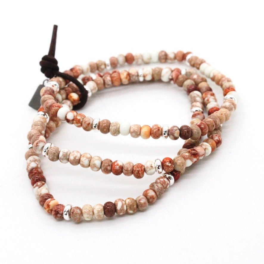 Ivory Jasper + Silver Bracelet Bundle