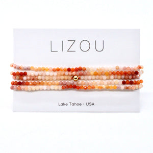 Delicate Faceted Mini Semi Precious Stone Mix Beaded Necklace - N9-012