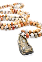 Load image into Gallery viewer, Crazy Lace Agate Buddha Necklace -Buddha Collection-
