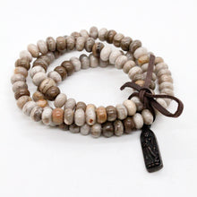 Load image into Gallery viewer, Silver Leaf Jasper Buddha Bracelet -Buddha Collection-
