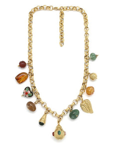Stone Drops and Baubles Necklace - N2-2654