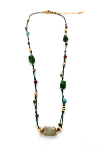 Delicate Thread and Stone Necklace -French Flair Collection-