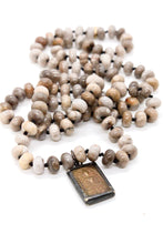 Load image into Gallery viewer, Silver Leaf Jasper Buddha Necklace -Buddha Collection-
