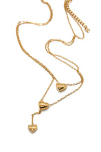 Load image into Gallery viewer, Triple Heart Gold Necklace -French Flair Collection-
