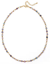 Load image into Gallery viewer, Simple Semi Precious Stone and 24K Gold Plate Necklace- N2-2389
