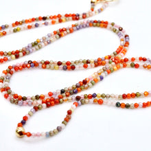 Load image into Gallery viewer, Delicate Faceted Mini Semi Precious Stone Zirconium Beaded Necklace - N9-118
